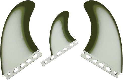 UP SURF Surfboard fin Set Twin fin Set / Keel Fin T1 (2 + 1) مجموعة زعانف أسود / أخضر اللون زعانف مصنوعة من الألياف الزجاجية الصلبة عالية الأداء متوافقة مع علامة تبويب واحدة (المستقبل) صندوق زعانف. in Kuwait