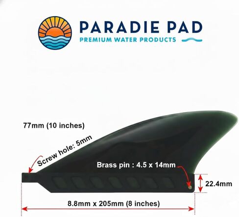 3" US Box Soft Flex Fin for Sup Paddleboard Longboard Safety Flex Soft 3" for SUP Longboard Paddleboard airSUP (Tool Free Screw Included) (Black) Great River Fin. in Saudi Arabia