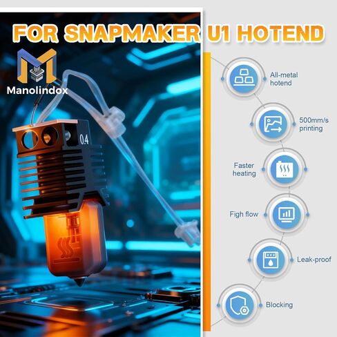 2 قطعة 0.4 مللي متر U1 Hotend لـ Snapmaker U1 Hotend 24 فولت 48 واط كتلة تسخين سيراميك ، مع فرشاة وإبرة تنظيف وجوارب سيليكون وأدوات عدة in Saudi Arabia