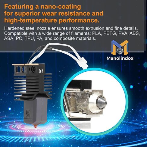 2 قطعة 0.4 مللي متر U1 Hotend لـ Snapmaker U1 Hotend 24 فولت 48 واط كتلة تسخين سيراميك ، مع فرشاة وإبرة تنظيف وجوارب سيليكون وأدوات عدة in Saudi Arabia