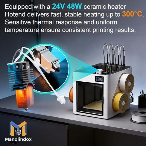 2 قطعة 0.4 مللي متر U1 Hotend لـ Snapmaker U1 Hotend 24 فولت 48 واط كتلة تسخين سيراميك ، مع فرشاة وإبرة تنظيف وجوارب سيليكون وأدوات عدة in Saudi Arabia