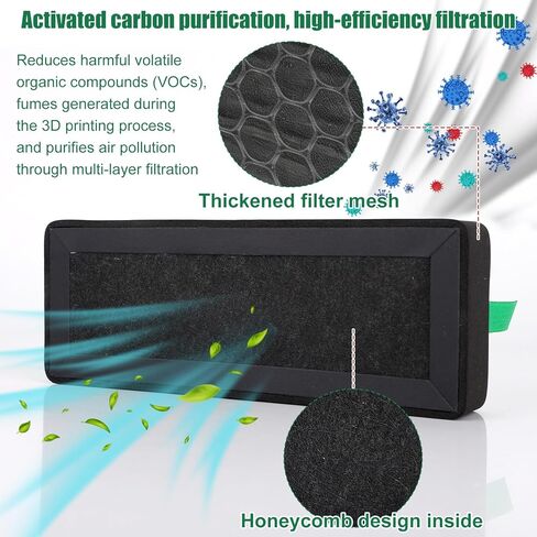 2pcs Activated Carbon Air Filter for Bambu Lab P2S P2SC, Replacement Purifier Filter Cartridge with Cleaning Brush Compatible with Bambu Lab 3D Printer Accessories in Saudi Arabia