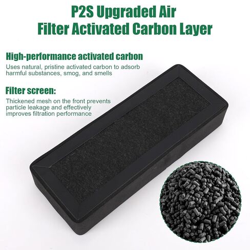 2pcs Activated Carbon Air Filter for Bambu Lab P2S P2SC, Replacement Purifier Filter Cartridge with Cleaning Brush Compatible with Bambu Lab 3D Printer Accessories in Saudi Arabia