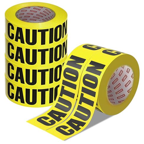 SWRT 2 ROLLS Premium Yellow Breating ، 3 بوصات × 1000 قدم (إجمالي 2000 قدم) شريط خطر مشرق مع نص أسود غامق لديكور الهالوين ، شريط بناء organg in Saudi Arabia
