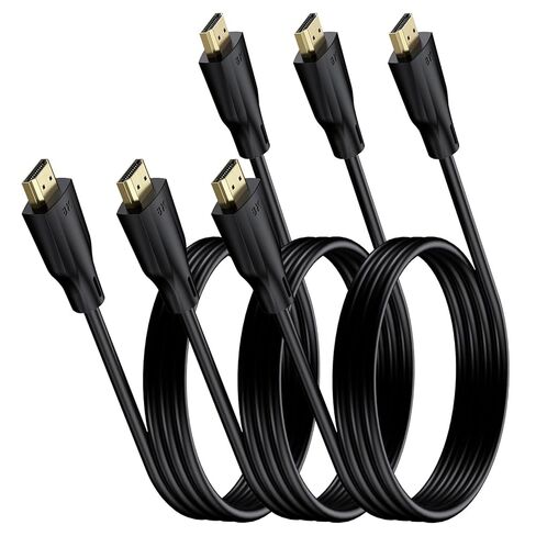 8K HDMI Cable 3FT 3-Pack, 48Gbps Ultra High Speed HDMI Cables 3 FT HDMI Cord Support 8K@60Hz, 4K@120Hz, HDR10+, eARC, 3D, Dolby, Compatible with Monitor, Roku/Fire TV, Laptop, PS5/4, Xbox in Saudi Arabia