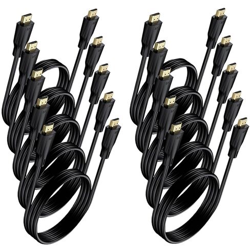 8K HDMI Cable 3FT 3-Pack, 48Gbps Ultra High Speed HDMI Cables 3 FT HDMI Cord Support 8K@60Hz, 4K@120Hz, HDR10+, eARC, 3D, Dolby, Compatible with Monitor, Roku/Fire TV, Laptop, PS5/4, Xbox in Saudi Arabia