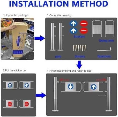 باب متأرجح اوتوماتيكي مناسب للسوبر ماركت والمستودعات الأبعاد: 100 × 97 سم in Kuwait