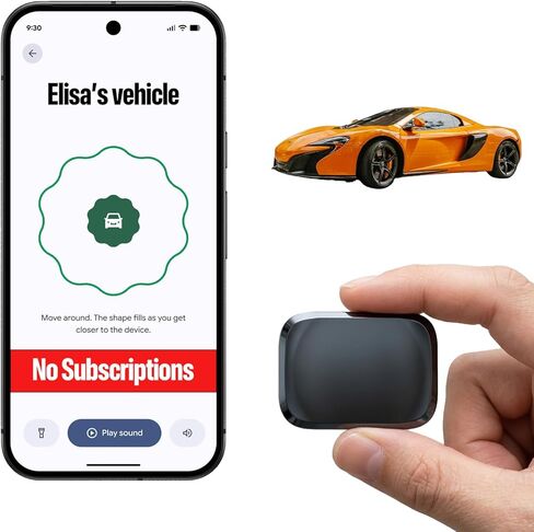 GPS Tracker for Vehicles - Hidden Car Tracking Device with No Monthly Fee, Magnetic Vehicle Tracker for Cars, Fleet & Motorcycle, Work with Google Find Hub(Android Tracker) in Kuwait
