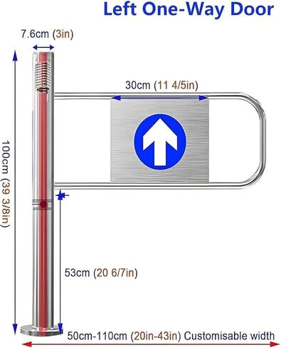 باب مدخل أوتوماتيكي يغلق بنابض مناسب للمكتبات والمحلات التجارية 90 × 100 سم in Kuwait