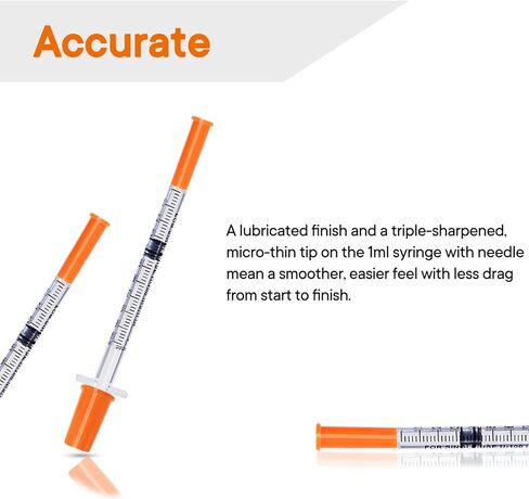 U-100 29G 1ml/cc 1/2" Inch seringue, Pack of 25 in Kuwait