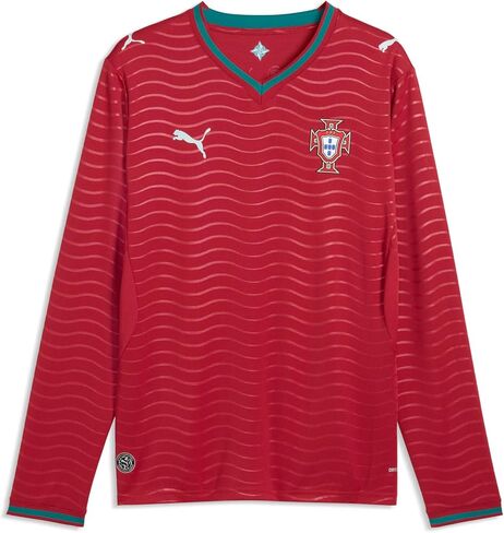 PUMA Mens Fpf Home Crew Neck Long Sleeve Replica Jersey Casual - Red in Saudi Arabia