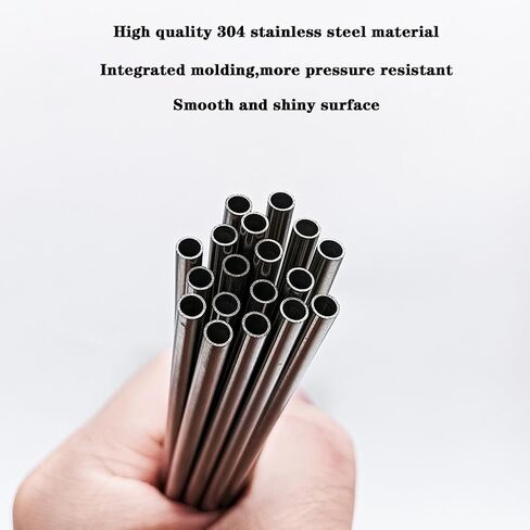 JoyTube 3/4" OD 304 أنبوب من الفولاذ المقاوم للصدأ 8 بوصة طول 3/50 بوصة سمك الجدار قابل للحام أنابيب معدنية مستديرة مستقيمة للصناعة والبناء والأشغال اليدوية والأثاث والديكور ونموذج الحرف اليدوية (قطعتان) in Kuwait