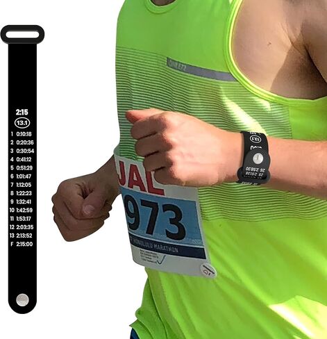 BibBoards Marathon Pace Band - Your Personal Pace Coach for Races & Training to Crush Goals - Waterproof, Lightweight Race Pace Band - Running Accessories for Half & Full Marathons in Kuwait