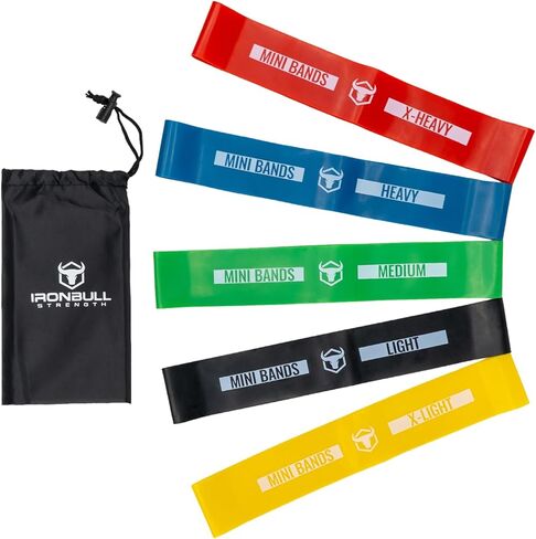 Resistance Bands for Working Out (Set of 5) – Elastic Bands for Exercise & Physical Therapy – Loop Resistance Bands for Glutes, Home Workouts, Yoga, Pilates, Stretching & Legs in Kuwait