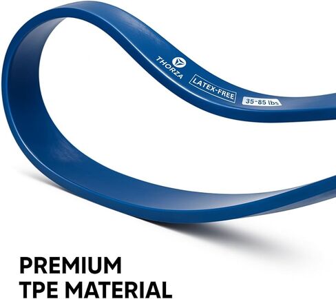 مجموعة أحزمة مقاومة THORZA - 5 مستويات قابلة للتكديس تصل إلى 150 رطلاً، وأشرطة تمرين بمقابض، ومرساة باب وحقيبة حمل، وأشرطة تمرين TPE خالية من اللاتكس - صالة ألعاب رياضية منزلية لكامل الجسم (مجموعة مكونة من 7 قطع) in Kuwait