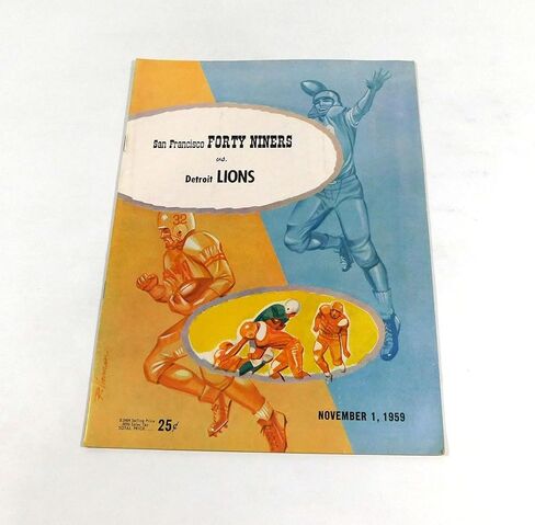 1959 Detroit Lions at San Francisco 49ers NFL Football Program 11-1-59 205680 - NFL Programs in Saudi Arabia