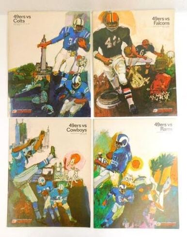 الكثير من (7) برامج كرة القدم NFL المختلفة لعام 1967 في سان فرانسيسكو 49ers - برامج NFL in Saudi Arabia