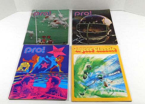 الكثير من (4) برامج كرة القدم NFL المختلفة لعام 1971 لنيويورك جاينتس - برامج NFL in Saudi Arabia