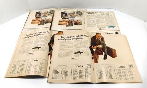 Lot of (4) Assorted 1967 Baltimore Colts NFL Football Programs - NFL Programs in Saudi Arabia