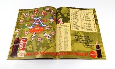 1966 أوكلاند رايدرز في برنامج هيوستن أويلرز لكرة القدم AFL 9-10-66 - برامج NFL in Saudi Arabia
