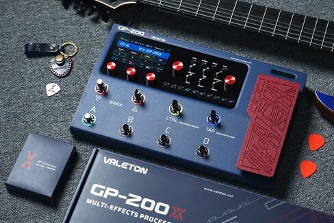VALETON GP-200X تعبير دواسة المعالج متعدد التأثيرات، حلقة FX، MIDI، كهربائي، جهير، نمذجة أمبير الجيتار الصوتي، محاكاة كابينة الأشعة تحت الحمراء، ستيريو، واجهة USB مع حقيبة Tonebird، كابل، حزمة اللقطات in Saudi Arabia
