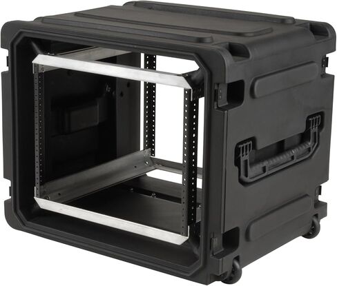 حالات SKB 3SKB-R08U20W 20 بوصة رف دوار عميق 8U Roto Shockmount، مقاوم للصدمات والماء، قضبان فولاذية ملولبة، قضبان خلفية، عجلات مدمجة، مقبض سحب منخفض المستوى in Saudi Arabia