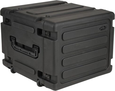 حالات SKB 3SKB-R08U20W 20 بوصة رف دوار عميق 8U Roto Shockmount، مقاوم للصدمات والماء، قضبان فولاذية ملولبة، قضبان خلفية، عجلات مدمجة، مقبض سحب منخفض المستوى in Saudi Arabia