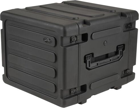 حالات SKB 3SKB-R08U20W 20 بوصة رف دوار عميق 8U Roto Shockmount، مقاوم للصدمات والماء، قضبان فولاذية ملولبة، قضبان خلفية، عجلات مدمجة، مقبض سحب منخفض المستوى in Saudi Arabia