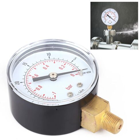 DAN&DRE Vacuum - 1-0 Bar - 30-0 Inch Hg 50mm 1/8 BSPT B M Connection Air Water Oil Vacuum Gauges in Kuwait