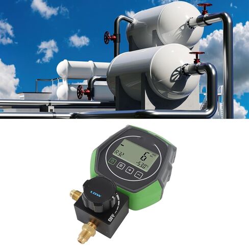 AUNMAS Refrigeration Digital Vacuum Gauges, 0KPa to 6000KPa 5 Units (KPa, Bar, PSI, InHg, KgF cm2) HVAC Vacuum Pressure Gauges for AC Fluoridation in Saudi Arabia