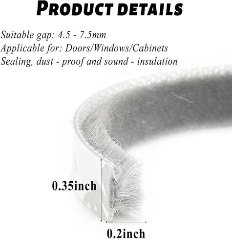 Weather Stripping Door Seal,Door Weather Stripping,Door Seal Strip for Door Frame,Foam Tape(33 Ft) in Kuwait