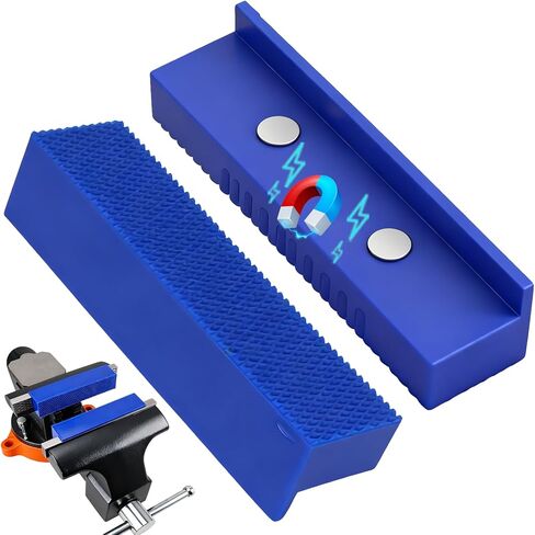 قطعتان من وسادات الفك الملزمة المغناطيسية مقاس 4.5 بوصة، أغطية الفك الناعمة من مادة TPU مع سطح وافل، وسادات ملزمة واقية غير قابلة للتشوه لملزمة المقعد، ومكبس الحفر، وأعمال المعادن والأعمال الخشبية in Kuwait