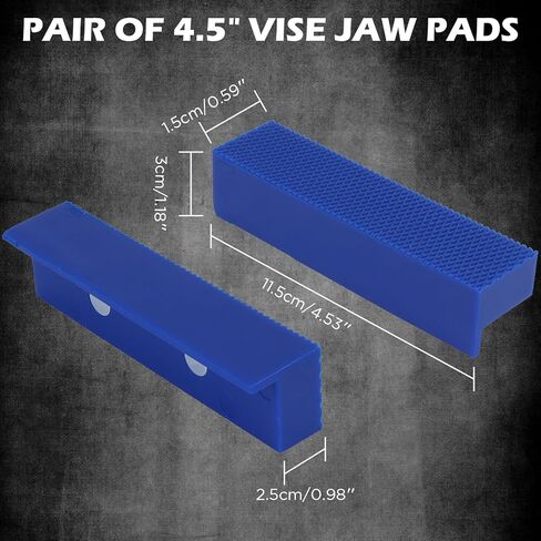 قطعتان من وسادات الفك الملزمة المغناطيسية مقاس 4.5 بوصة، أغطية الفك الناعمة من مادة TPU مع سطح وافل، وسادات ملزمة واقية غير قابلة للتشوه لملزمة المقعد، ومكبس الحفر، وأعمال المعادن والأعمال الخشبية in Kuwait