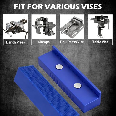قطعتان من وسادات الفك الملزمة المغناطيسية مقاس 4.5 بوصة، أغطية الفك الناعمة من مادة TPU مع سطح وافل، وسادات ملزمة واقية غير قابلة للتشوه لملزمة المقعد، ومكبس الحفر، وأعمال المعادن والأعمال الخشبية in Kuwait