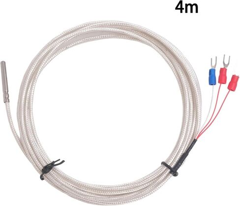 Pt100 Temperature Sensor Probe, Three-wire System, Waterproof Stainless Steel Thermistor Three Wire High Precise Accuracy Range -50℃ To 450℃, Enhanced Durability And Accuracy(4meter) in Kuwait
