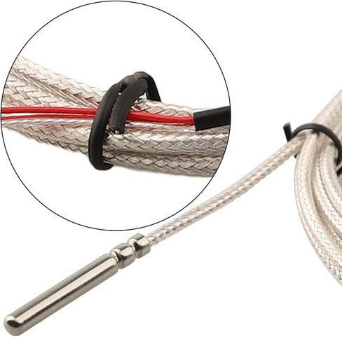 Pt100 Temperature Sensor Probe, Three-wire System, Waterproof Stainless Steel Thermistor Three Wire High Precise Accuracy Range -50℃ To 450℃, Enhanced Durability And Accuracy(4meter) in Kuwait