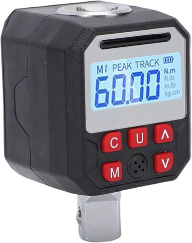 Digital Torsion Wrench Adapter 1/2in Drive Torque Meter Tester with Digital Display 9 Preset Groups Data Storage for Quality Control Optimization in Saudi Arabia