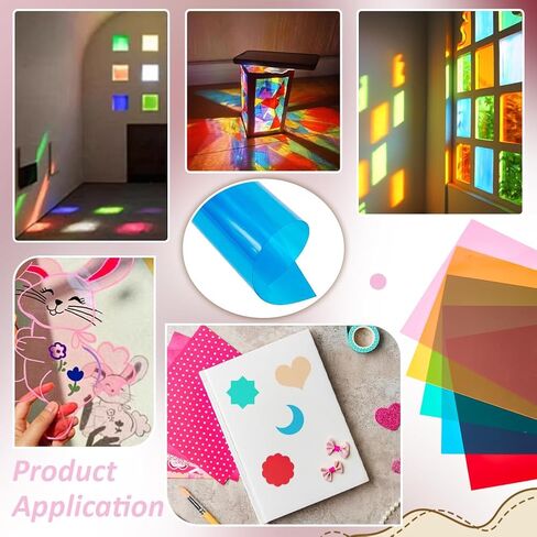 BENECREAT 24Pcs 6 Colors PVC Flexible Plastic Sheets, 11.8x8.3 Inch A4 Colored Translucent Plastic Sheets for Craft, Windows, Picture Frames, DIY Display Projects in Saudi Arabia