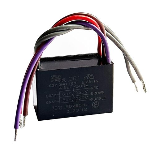 C61 Ceiling Fan Capacitor C61 4.5uF+5uF+6uF 5 Wire 250VAC in Saudi Arabia