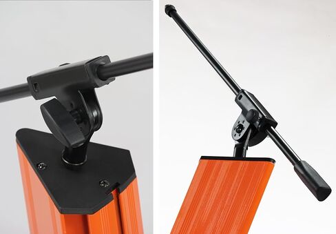 حامل لوحة مفاتيح DJ من Fat Toad Column بطبقتين مع محول ذراع ميكروفون (سلسلة SlidingTower) - حامل للقرص الدوار الرقمي، معدات الصوت، مركب الاستوديو - منصة تثبيت البيانو الإلكترونية المزدوجة in Kuwait