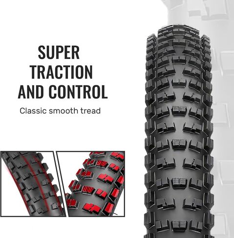 مجموعة إطارات وأنابيب الدراجة الجبلية مكونة من قطعتين: إطارات MTB للحماية من الثقوب مقاس 16/20/24/26 بوصة مع أنابيب داخلية بوتيل شديدة التحمل ورافعات إطارات لركوب الدراجات على الطرق الوعرة in Kuwait