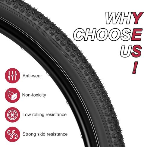 مجموعة إطارات وأنابيب الدراجة الجبلية مكونة من قطعتين: إطارات MTB للحماية من الثقوب مقاس 16/20/24/26 بوصة مع أنابيب داخلية بوتيل شديدة التحمل ورافعات إطارات لركوب الدراجات على الطرق الوعرة in Kuwait