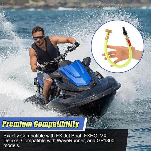 طقم تركيب خرطوم فلوش من فيكون مع موصل معدني مطور 2026، متوافق مع قوارب ياماها النفاثة/WaveRunner FX، FXHO، VX Deluxe، VX Wave Runner، GP1800، GP1300، طقم تركيب قارب نفاث in Saudi Arabia