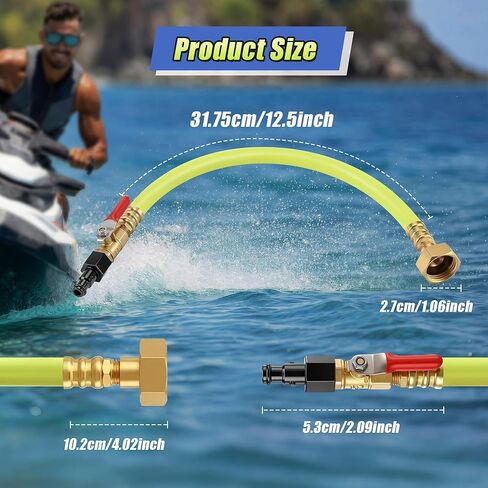 طقم تركيب خرطوم فلوش من فيكون مع موصل معدني مطور 2026، متوافق مع قوارب ياماها النفاثة/WaveRunner FX، FXHO، VX Deluxe، VX Wave Runner، GP1800، GP1300، طقم تركيب قارب نفاث in Saudi Arabia