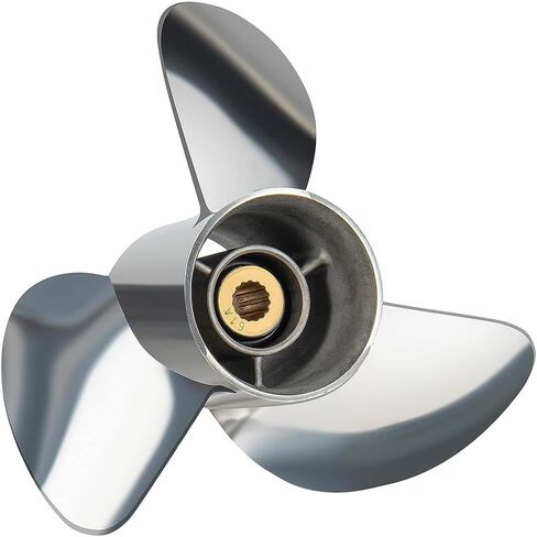 YOUNG PROPS 14 3/4x 19 Replace OEM# 61A-45974-00-00 Stainless Steel Outboard Boat Propeller for Yamaha Engines 135-300 HP 14.75x19 Prop 15 Tooth RH in Saudi Arabia