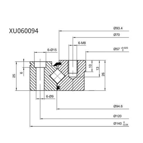 1 قطعة XU060094 57MMX140MMX26MM محمل أسطواني متقاطع in Saudi Arabia