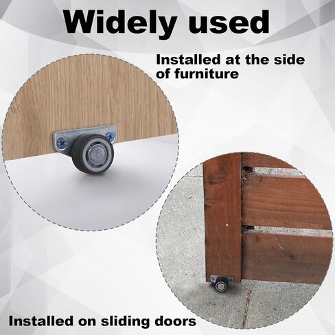 2 Pcs Small Wheels, Low Profile Casters, Side Mount Caster Wheels, Roller Wheel Casters for Drawers, Furniture, DIY Project, Trays (1.25'') in Kuwait