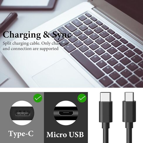 كابل ميكروفون GEEKRIA for Creators Micro USB إلى USB C بطول 6.5 قدم / 2 متر، متوافق مع Shure MV7، MV88+، MV5، MV51، MVi Mic Cord (أسود) in Kuwait