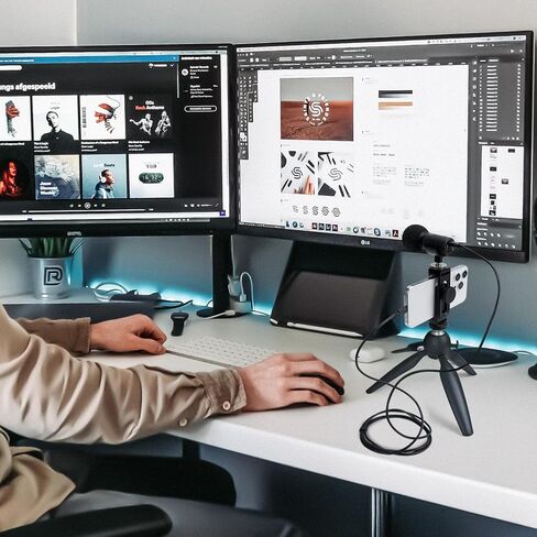 كابل ميكروفون GEEKRIA for Creators Micro USB إلى USB C بطول 6.5 قدم / 2 متر، متوافق مع Shure MV7، MV88+، MV5، MV51، MVi Mic Cord (أسود) in Kuwait