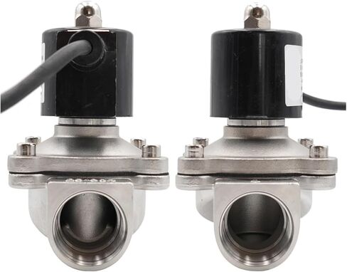 304 نافورة من الفولاذ المقاوم للصدأ تحت الماء صمام ملف لولبي مغلق عادةً، صمام مياه النافورة، G3/8 بوصة إلى G2، مقاوم للماء، IP68(1،AC 380V_VITON) in Kuwait